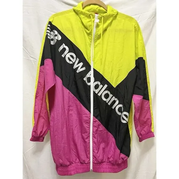 RARE New Balance Womens S Neon Retro Sport Style Optiks Windbreaker Coco Gauff - Picture 3 of 12
